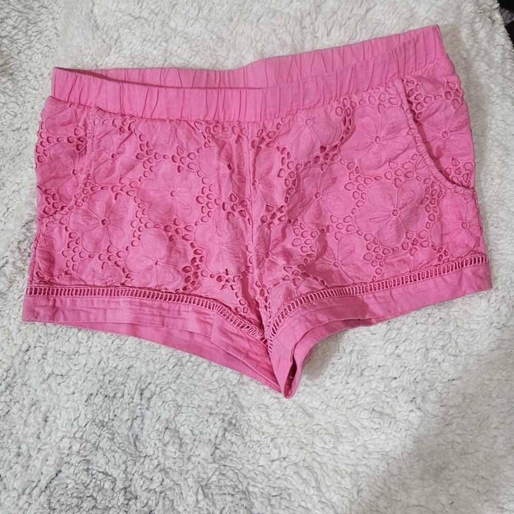 Lilly Pulitzer Wixson Eyelet Shorts In Pink Size Small